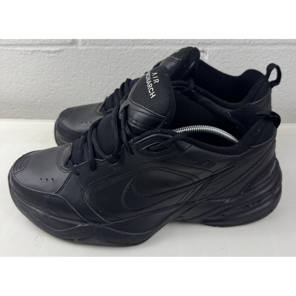 NIKE Air Monarch Mens Shoes Size 12D Black Running Sneakers‎ 415445-001 Dad